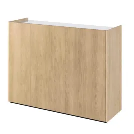 komoda-czterodrzwiowa-uchylna-126x40x95-dab-scandi-bialy-polysk-easy-ea-02