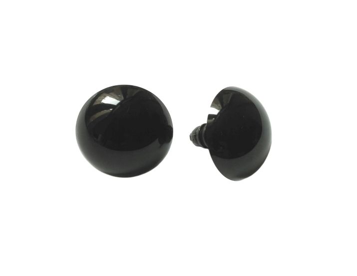 24mm - 2 pary DUŻE oczka oczy do maskotek 24mm czarne