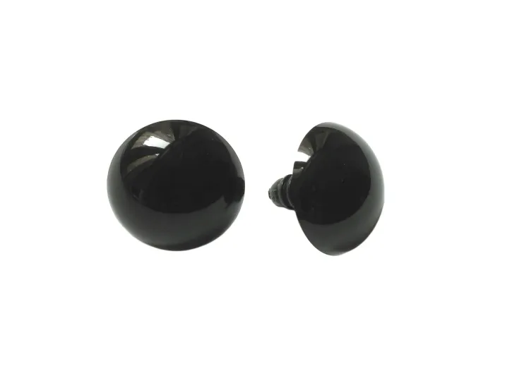 24mm - 2 pary DUŻE oczka oczy do maskotek 24mm czarne