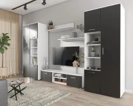 meble-do-salonu-z-szafka-telewizyjna-i-szafami-bialy-czarny