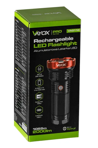 latarka-klasyczna-vayox-2000-lm-led-klasa-wodoszczelnosci-ipx-5