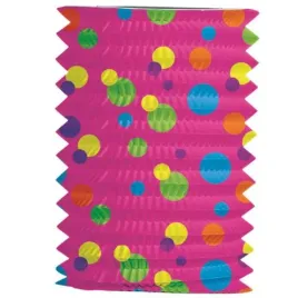 lampion-papierowy-kropki-kolorowe-rozowy-folat-16-cm