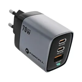 ladowarka-sieciowa-uniwersalna-forcell-gan3-70w-2x-usb-c-usb-lcd-pd-qc4-0