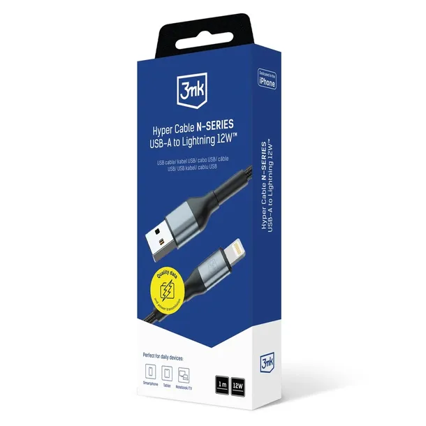 kabel-3mk-hyper-3mk-hyper-cable-n-series-usb-a-lightning-1m-5v-2-4a-12w-marka-bez-marki-stan-nowy