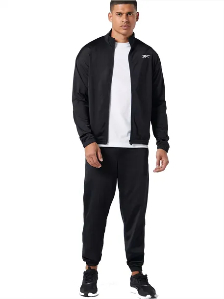 Dres męski czarny Reebok komplet rozpinany slim zwężane nogawki M