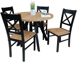 stol-harry-okragly-90-rozkladany-do-170-4-krzesla-kd22-loft-ribes
