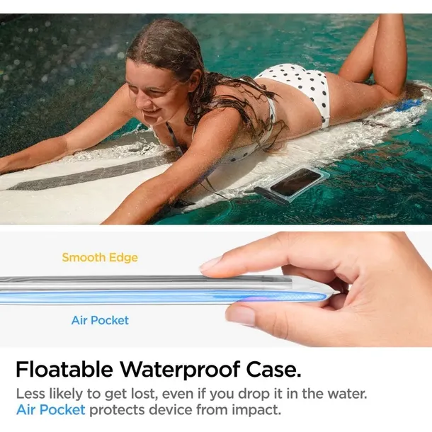 spigen-a610-universal-waterproof-float-case-crystal-clear-waga-z-opakowaniem-0-3-kg-stan-nowy