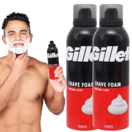 2x-pianka-do-golenia-gillette-shave-nawilzajaca-do-skory-wrazliwej-200ml