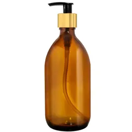 butelka-szklana-braz-500ml-z-pompka-zloto-czarna-zestaw-x5