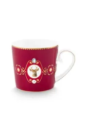kubek-love-birds-medallion-deer-dark-red-pip-studio-190-ml