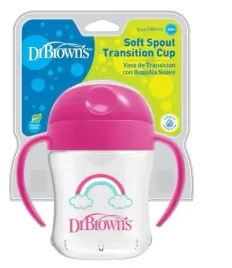 dr-brown-s-kubek-z-miekkim-ustnikiem-180ml-6m-rozowy