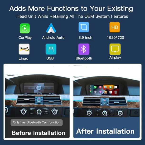 bmw-e60-e61-e90-e91-e92-e93-system-cic-android-auto-carplay-cic-6-64gb-montaz-niestandardowy