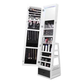 szafka-na-bizuterie-vevor-z-lustrem-obrotowym-360-biala-premium-organizer