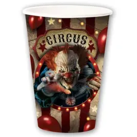 kubeczki-papierowe-straszny-klaun-halloween-guirca-240ml-6szt