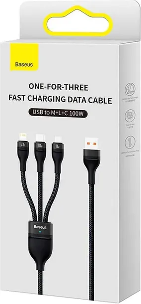 kabel-baseus-flash-series-3w1-usb-a-usb-c-micro-usb-lightning-100w-1-kolor-czarny