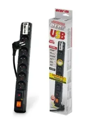 listwa-zasilajaca-acar-usb-3m-czarna-antyprzepieciowa-przedluzacz