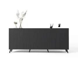 pure-vertical-czarna-komoda-ryflowana-200-cm-4-drzwi-mdf