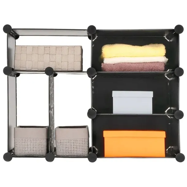 czarny-regal-low-system-wtykowy-maksymalne-obciazenie-polki-1-kg