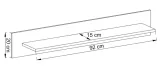 nilo-polka-wiszaca-scienna-107-cm-dab-artisan-stan-nowy