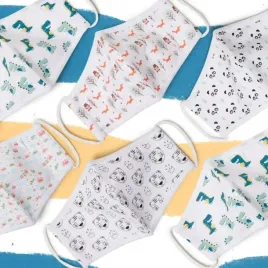 jago-maseczka-dziecieca-nadruk-3d-motyw-zwierzecy-5-szt