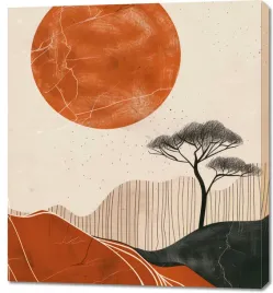obraz-90x100cm-afrykanski-zachod-slonca