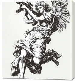 obraz-90x100cm-aniol-wojny