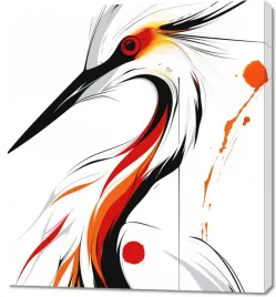 obraz-90x100cm-bocian