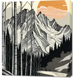 obraz-90x100cm-drzeworys-gorski