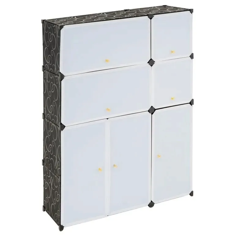 regal-czarno-bialy-system-wtykowy-stan-nowy