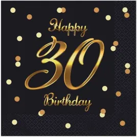 serwetki-happy-birthday-30-beauty-and-charm-czarno-zloty-godan-33-c