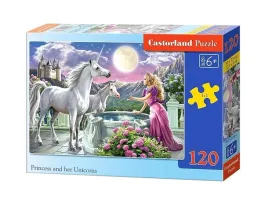puzzle-castorland-120-elementow-ksiezniczka-i-jej-jednorozce