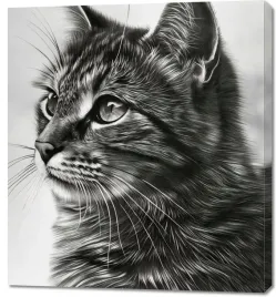 obraz-90x100cm-kocie-wpatrzenie