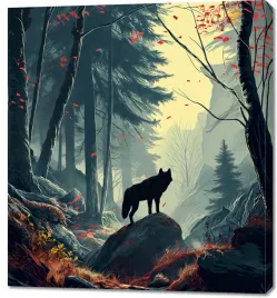 obraz-90x100cm-lesne-echa