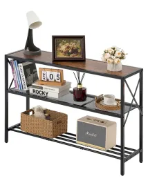 vevor-waski-stolik-konsolowy-106-cm-3-poziomowy-mocny-metalowa-rama