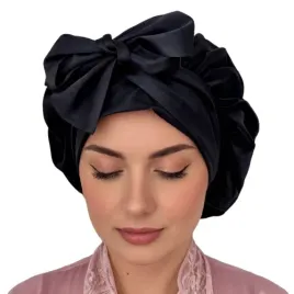 jedwabny-czepek-do-wlosow-z-kokarda-100percent-jedwab-do-spania-meravil-czarny