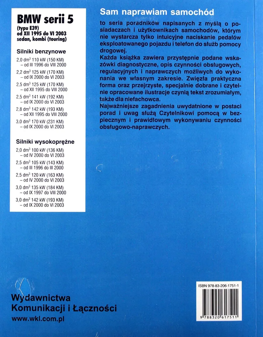 bmw-serii-5-hans-rudiger-etzold-wydawnictwo-wydawnictwa-komunikacji-i-lacznosci-wkl
