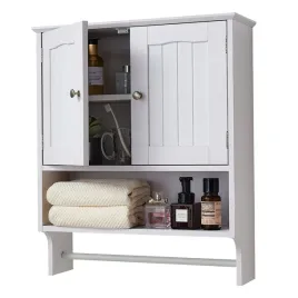 szafka-scienna-lazienkowa-vevor-z-2-drzwiami-i-regulowanymi-polkami-biala