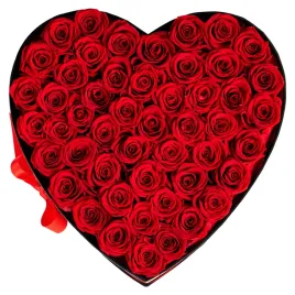 vevor-prezent-50-wiecznych-roz-w-pudelku-serce-bukiet-zakonserwowany