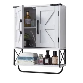 szafka-scienna-lazienkowa-vevor-z-2-drzwiami-i-regulowanymi-polkami-biala