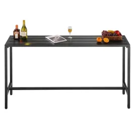 stol-barowy-vevor-160x37-5-cm-czarny-solidny-wysoki-stol-bistro-metalowy