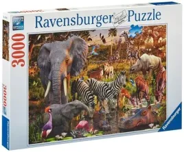 puzzle-ravensburger-3000-elementow-afrykanskie-zwierzeta
