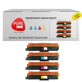 4x-toner-pureink-tn247b-c-m-y-brother-dcp-l3510cdw