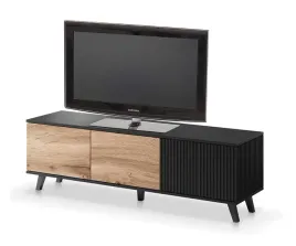 loftowy-stolik-pod-telewizor-150-cm-dab-wotan-z-czarnym