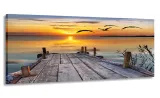 obraz-panorama-pomost-slonce-100x40-na-plotnie