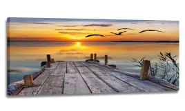 obraz-led-lampka-kinkiet-120x50-slonce-pomost