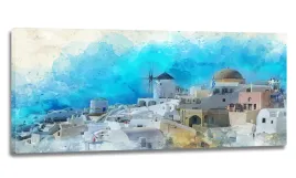 obraz-bialy-turkus-panorama-150x60-obrazy-canvas