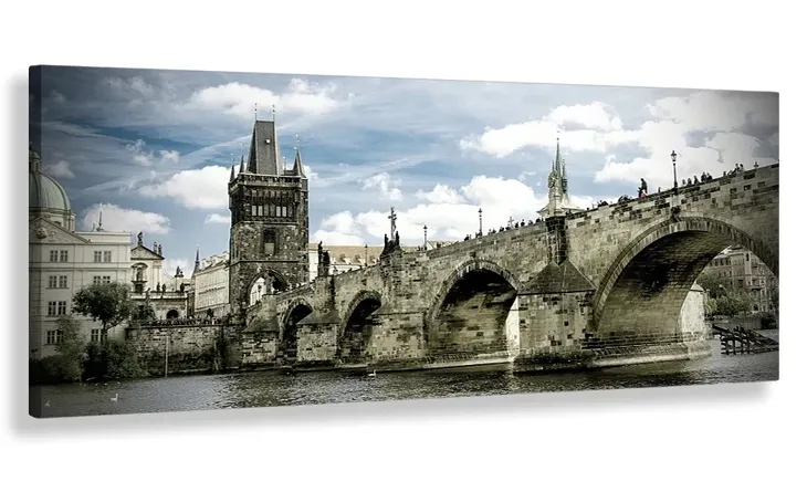 obraz-praga-most-panorama-150x60-na-plotnie