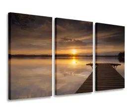 obraz-pomost-zachod-slonca-obrazy-tryptyk-120x80