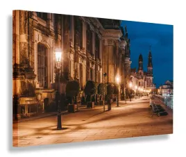 obraz-masto-noca-uliczka-obrazy-canvas-120x80