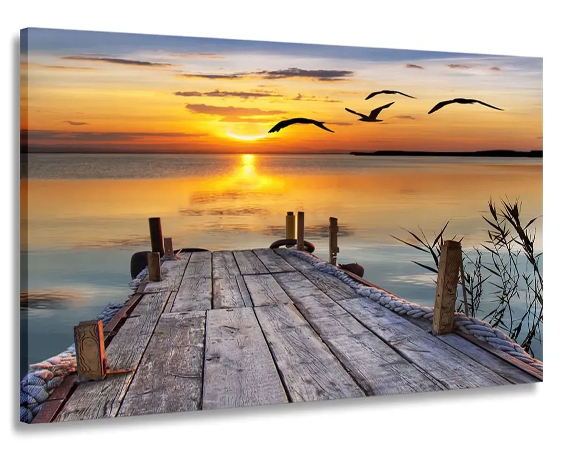 obraz-120x80-pomost-canvas-plotno-zachod-slonca